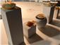canapes on their plinths